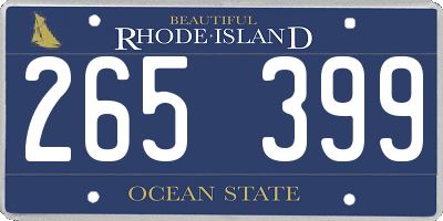 RI license plate 265399