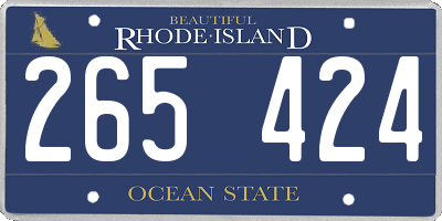 RI license plate 265424