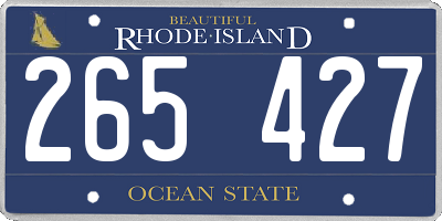 RI license plate 265427