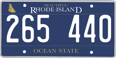 RI license plate 265440