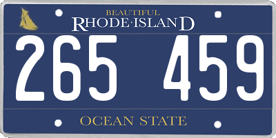 RI license plate 265459