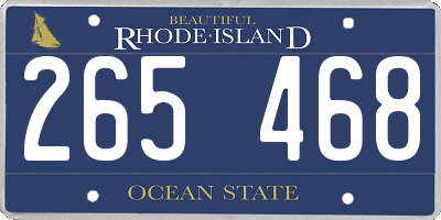 RI license plate 265468