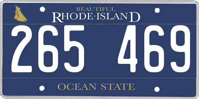 RI license plate 265469