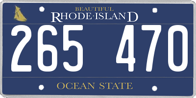 RI license plate 265470
