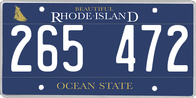 RI license plate 265472