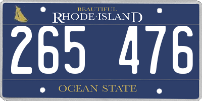 RI license plate 265476