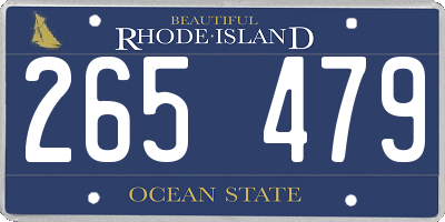 RI license plate 265479