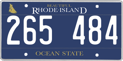 RI license plate 265484