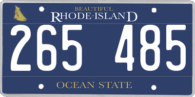 RI license plate 265485