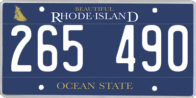 RI license plate 265490