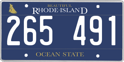 RI license plate 265491