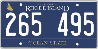 RI license plate 265495