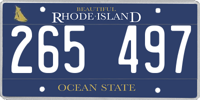 RI license plate 265497