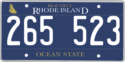 RI license plate 265523