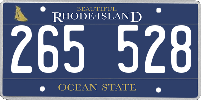 RI license plate 265528