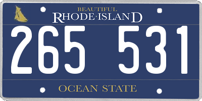 RI license plate 265531