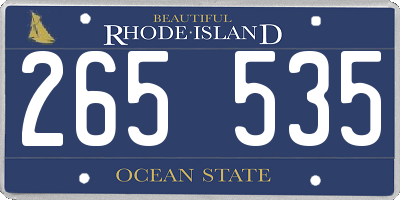 RI license plate 265535