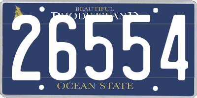RI license plate 26554