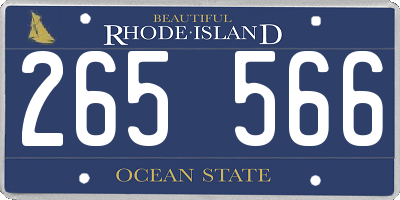 RI license plate 265566