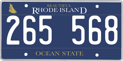 RI license plate 265568