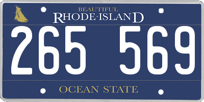 RI license plate 265569