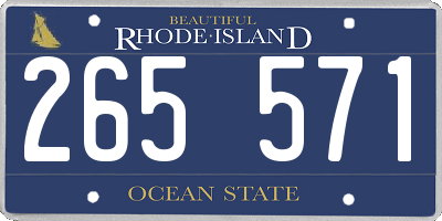 RI license plate 265571