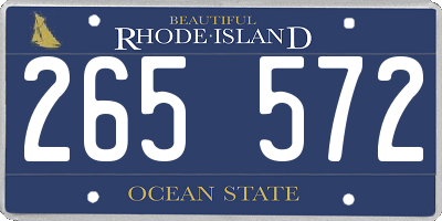 RI license plate 265572