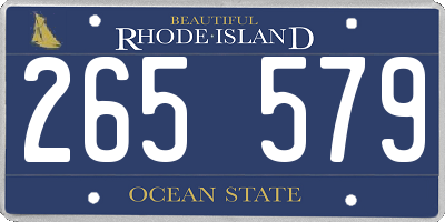 RI license plate 265579
