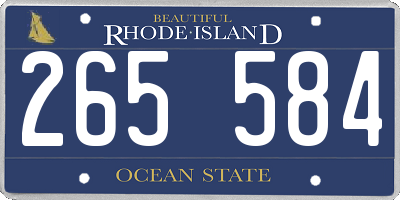 RI license plate 265584