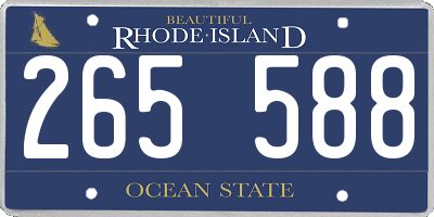 RI license plate 265588