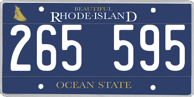 RI license plate 265595