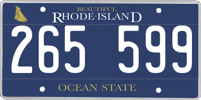 RI license plate 265599