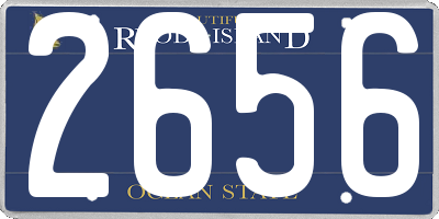 RI license plate 2656