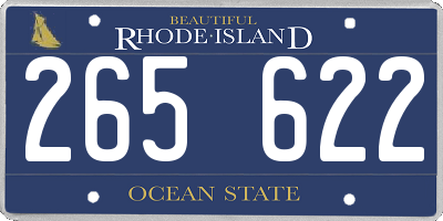 RI license plate 265622