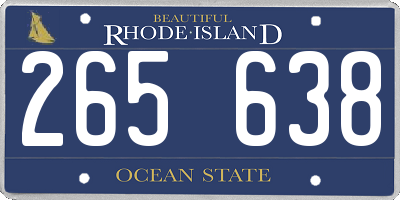RI license plate 265638