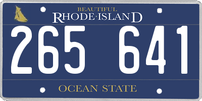 RI license plate 265641