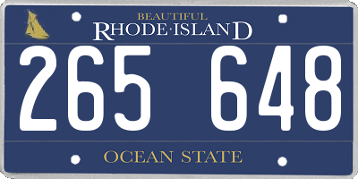 RI license plate 265648