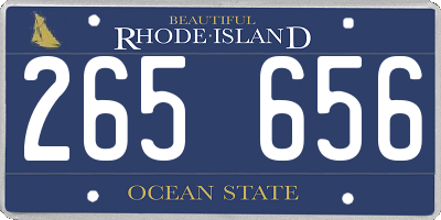 RI license plate 265656