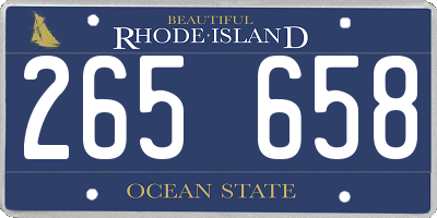 RI license plate 265658