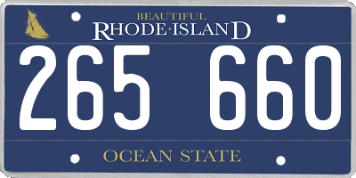 RI license plate 265660