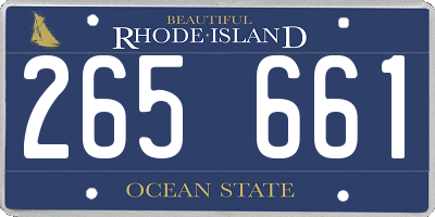 RI license plate 265661