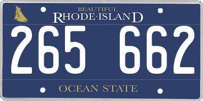RI license plate 265662