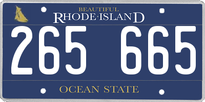 RI license plate 265665
