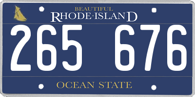 RI license plate 265676