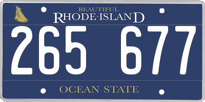 RI license plate 265677