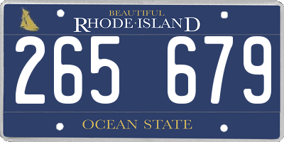 RI license plate 265679