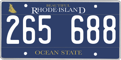 RI license plate 265688