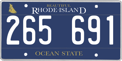 RI license plate 265691