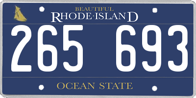 RI license plate 265693