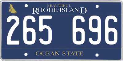 RI license plate 265696